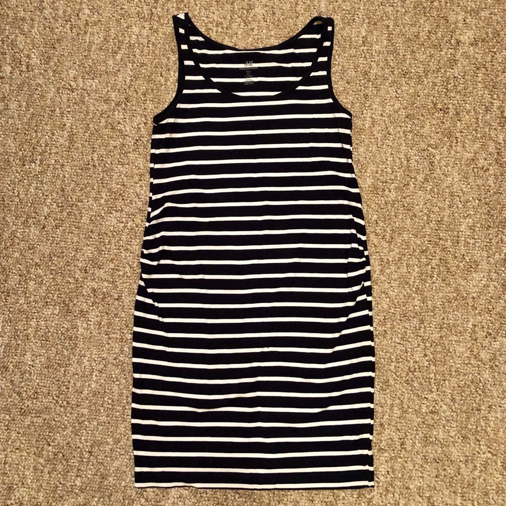 H&M Mama Maternity Striped Jersey Tank Dress